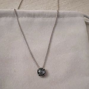 David Yurman Petite Chatelaine Necklace
Sterling Silver with Black Orchid